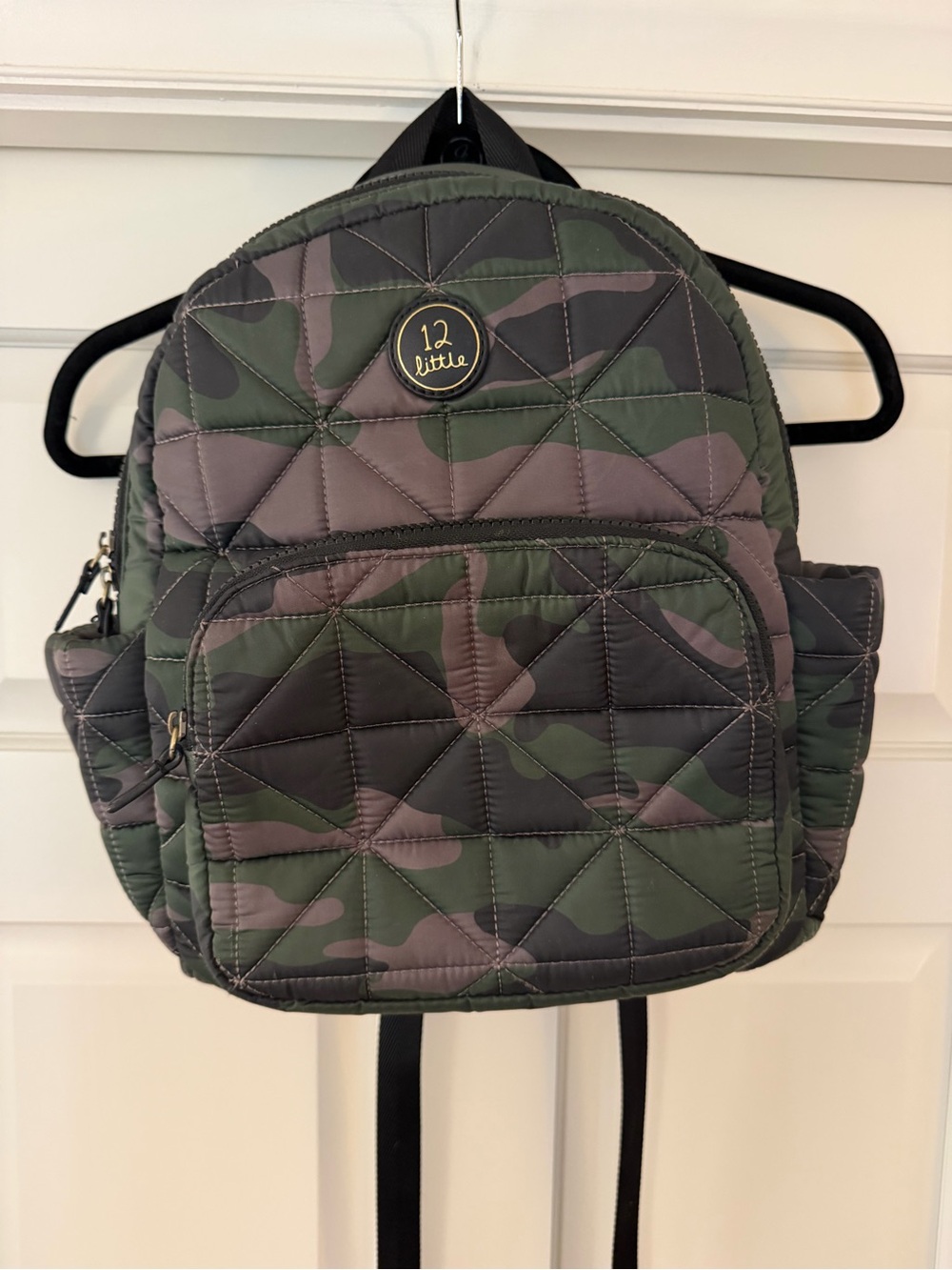 12 Littles Quilted Camo Mini Backpack